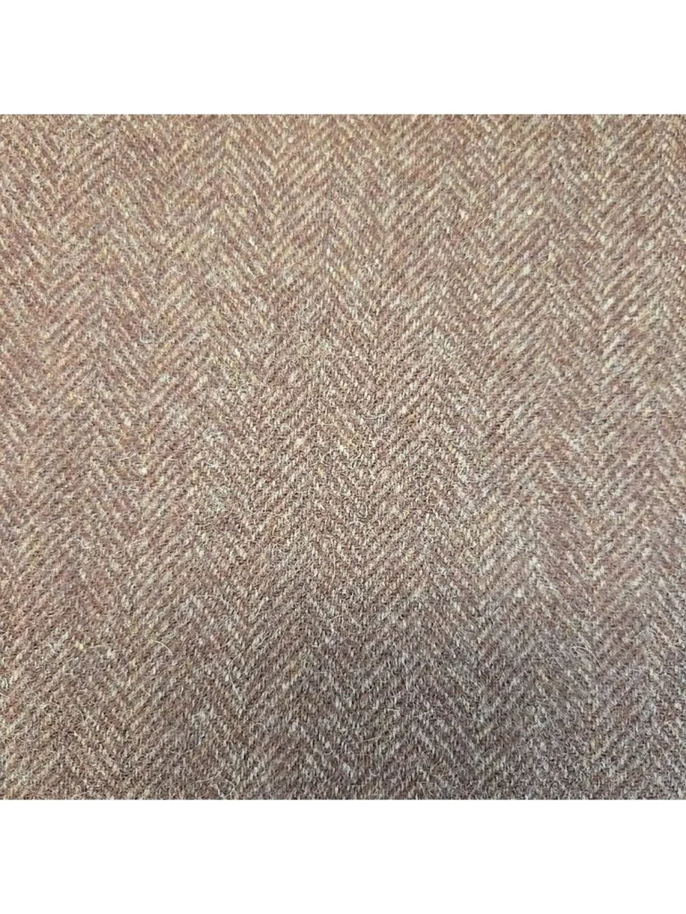 Vintage Amicale 100% Wool Scarf Brown Herringbone Chevron Fringe Made in USA